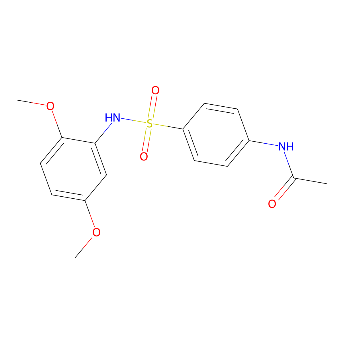 N-[4-[(2,5-dimethoxyphenyl)sulfamoyl]phenyl]acetamide molecular structure, CAS 5556-21-8