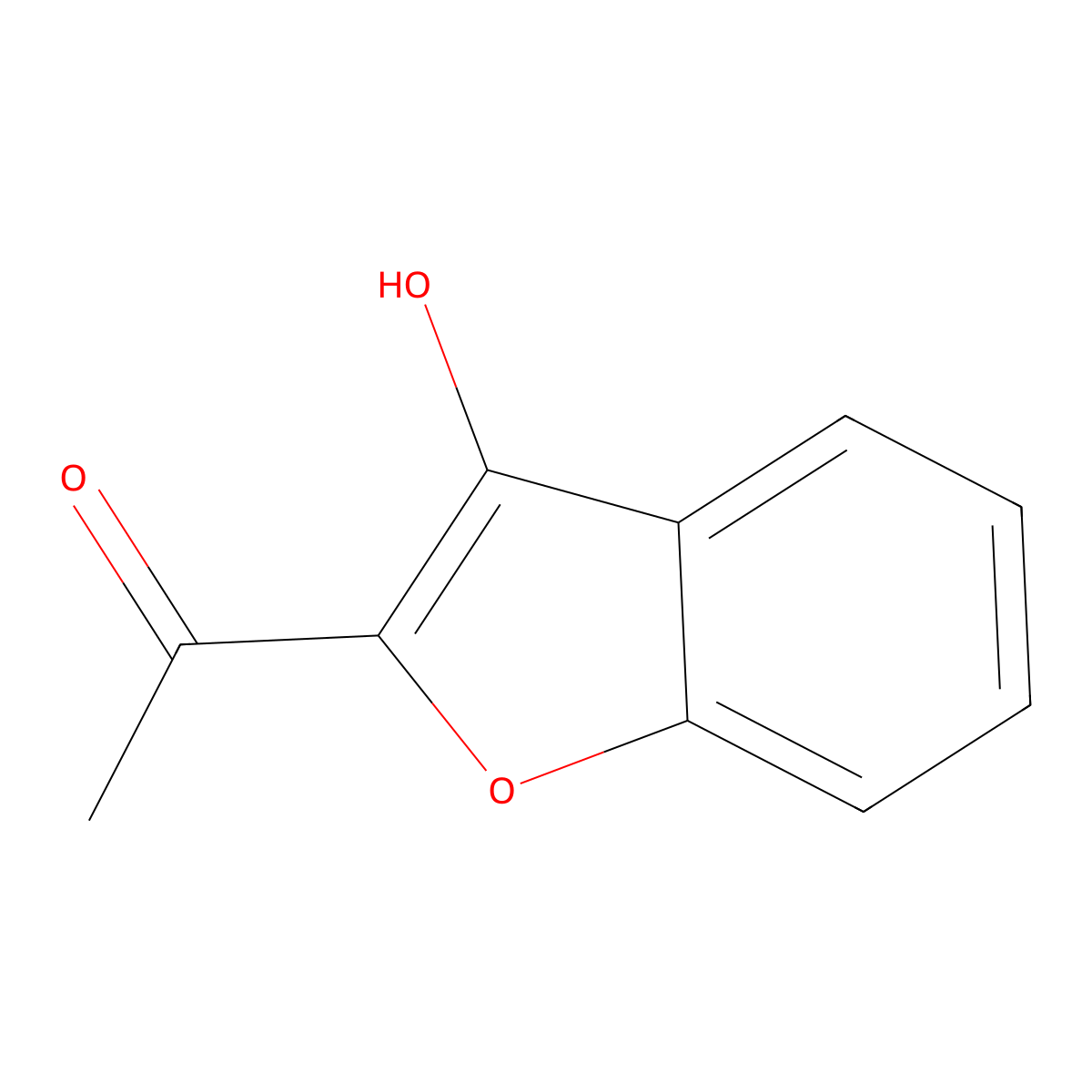 1-(3-Hydroxybenzofuran-2-yl)ethanone molecular structure, CAS 5556-33-2