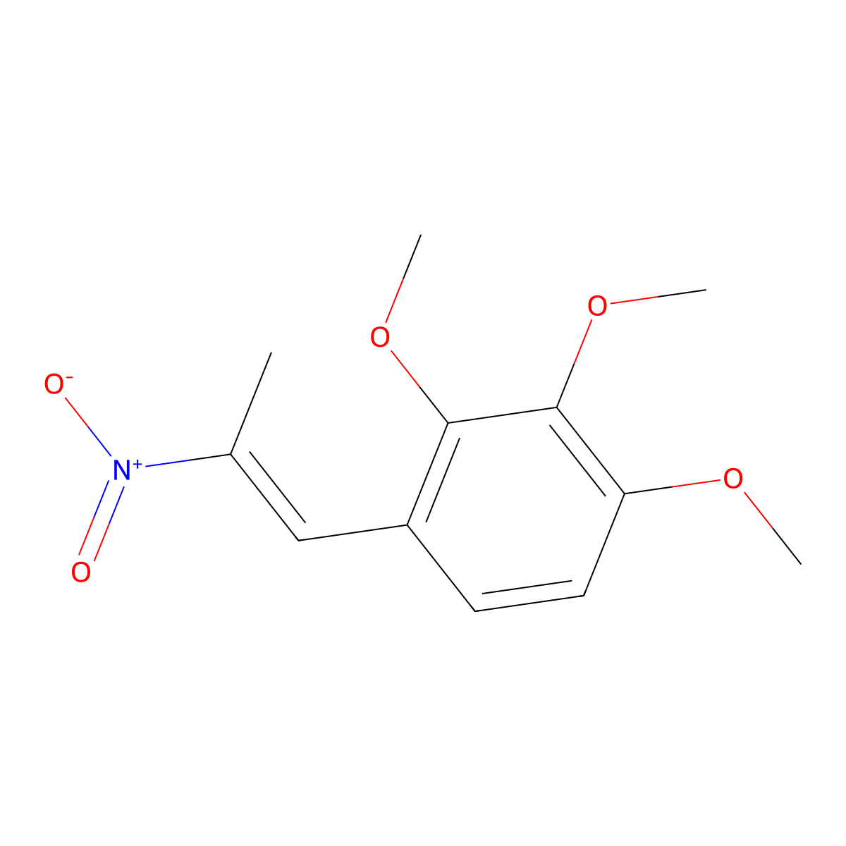 1-(2,3,4-Trimethoxyphenyl)-2-nitropropene molecular structure, CAS 5556-77-4