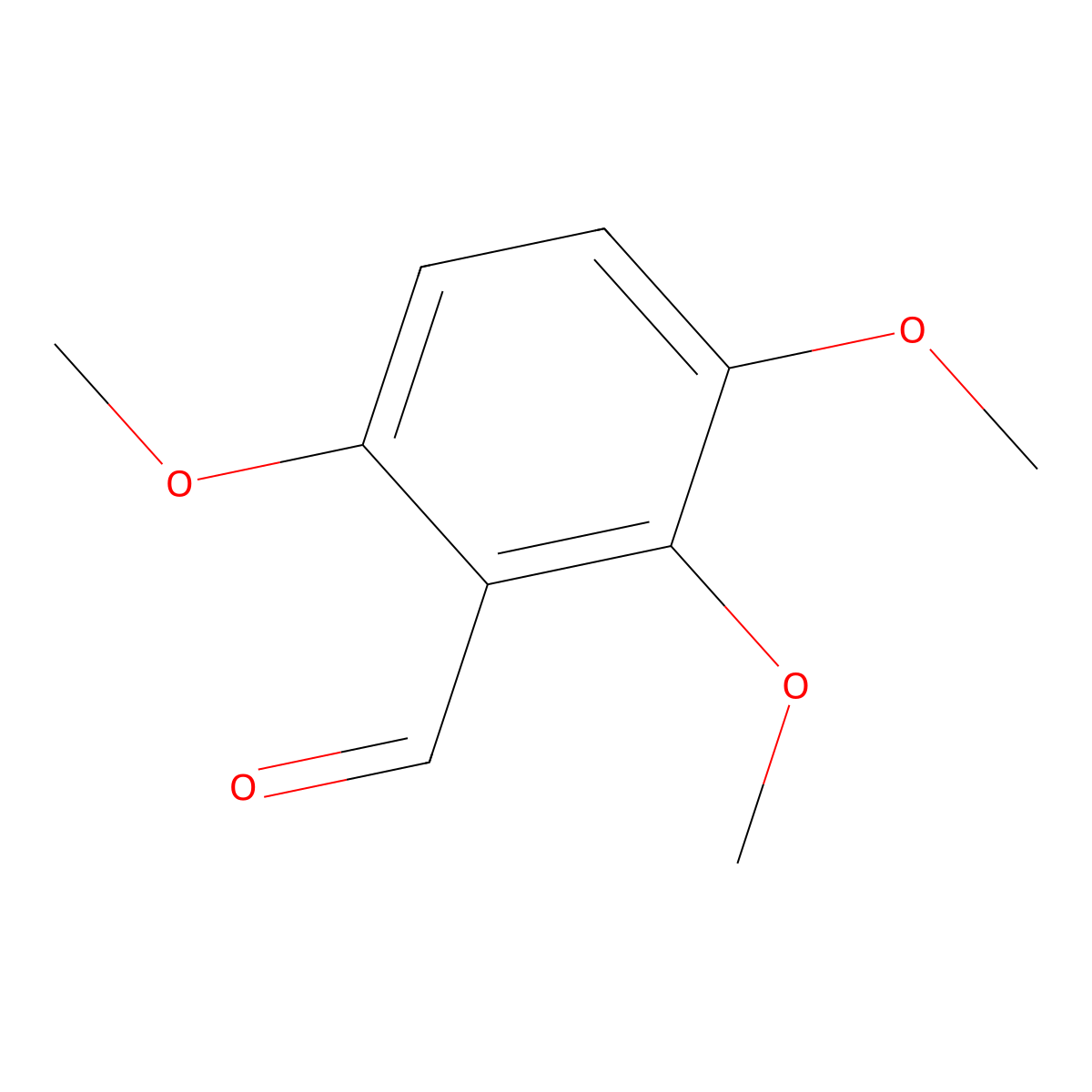 2,3,6-Trimethoxybenzaldehyde molecular structure, CAS 5556-86-5