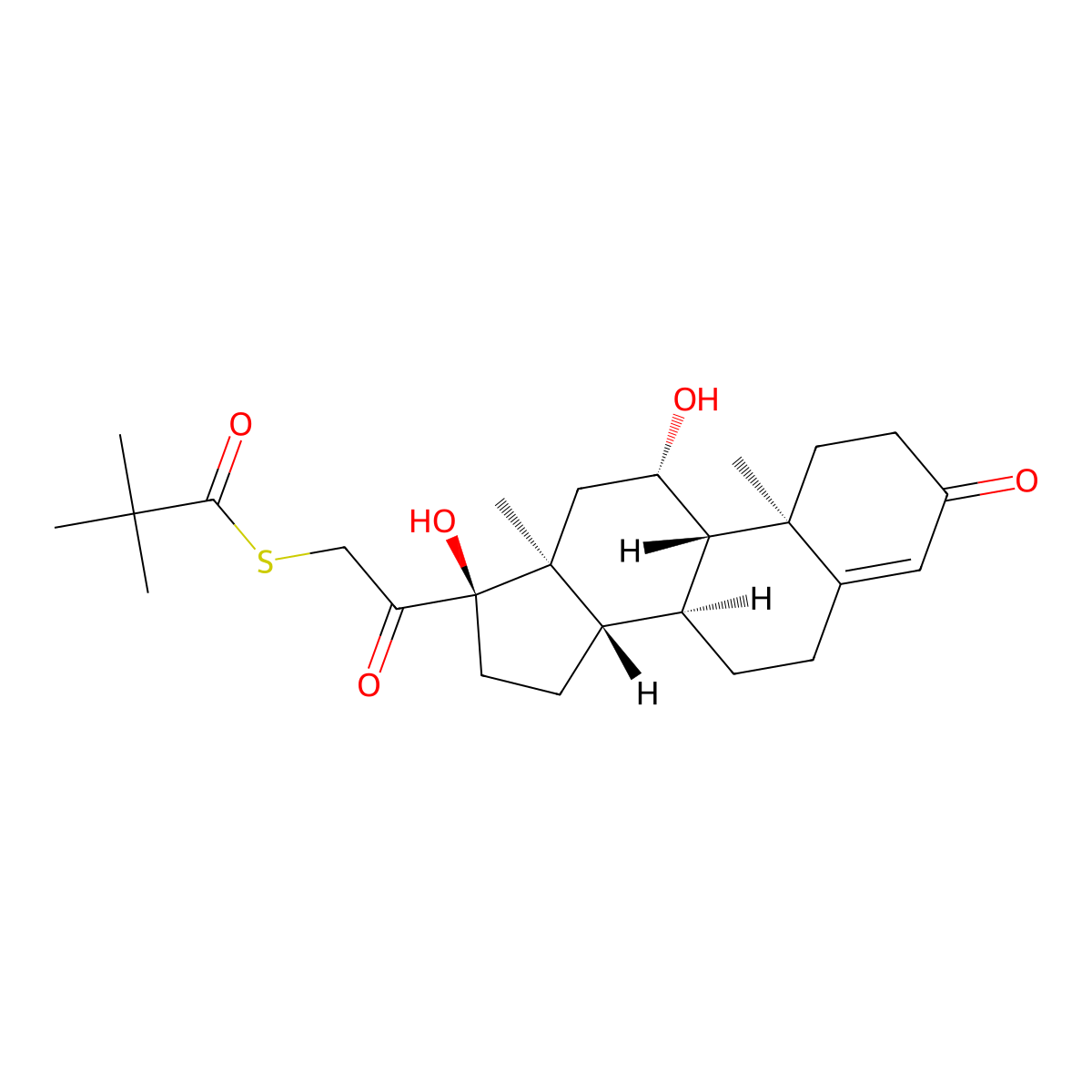 Tixocortol Pivalate molecular structure, CAS 55560-96-8