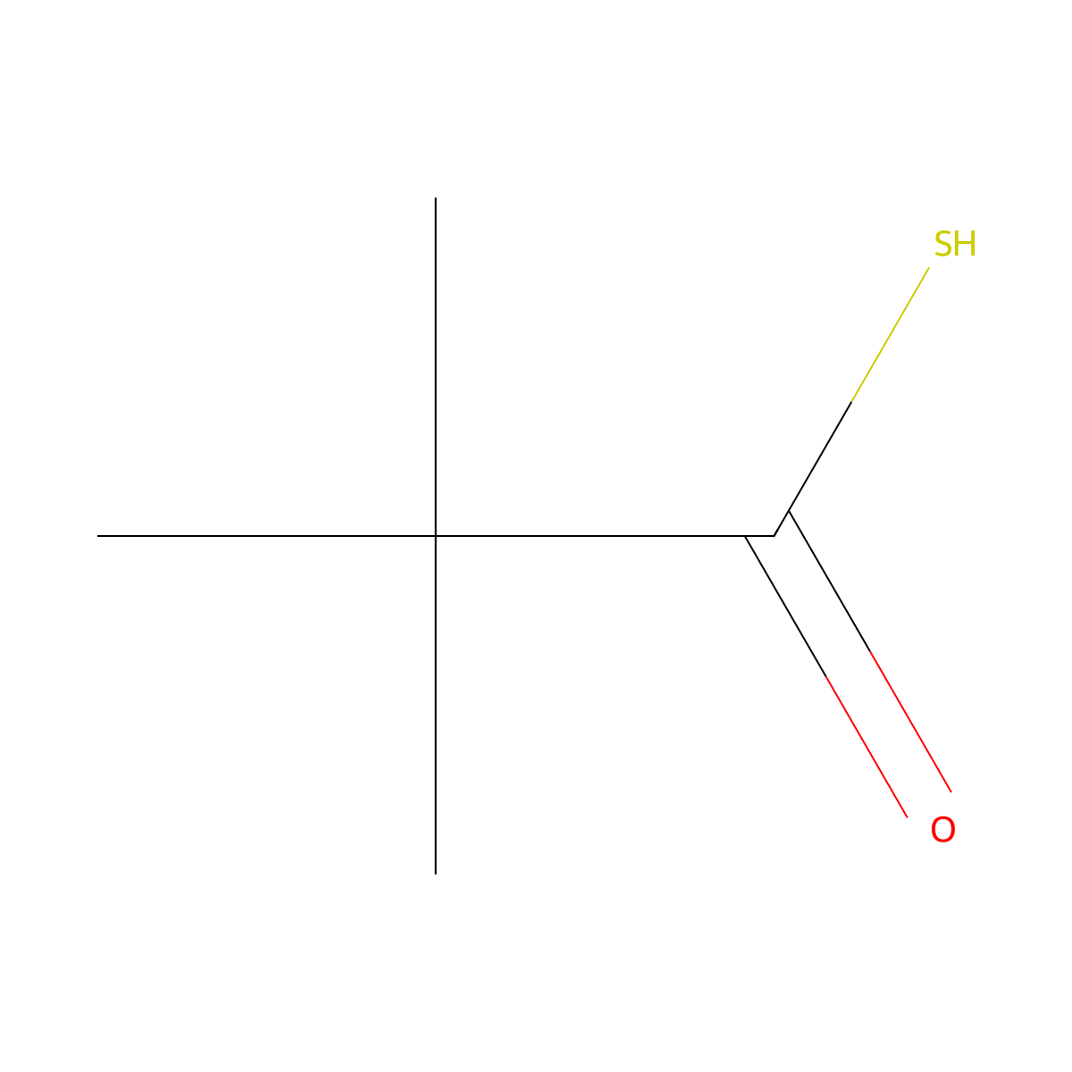 Trimethylthioacetic S-acid molecular structure, CAS 55561-02-9