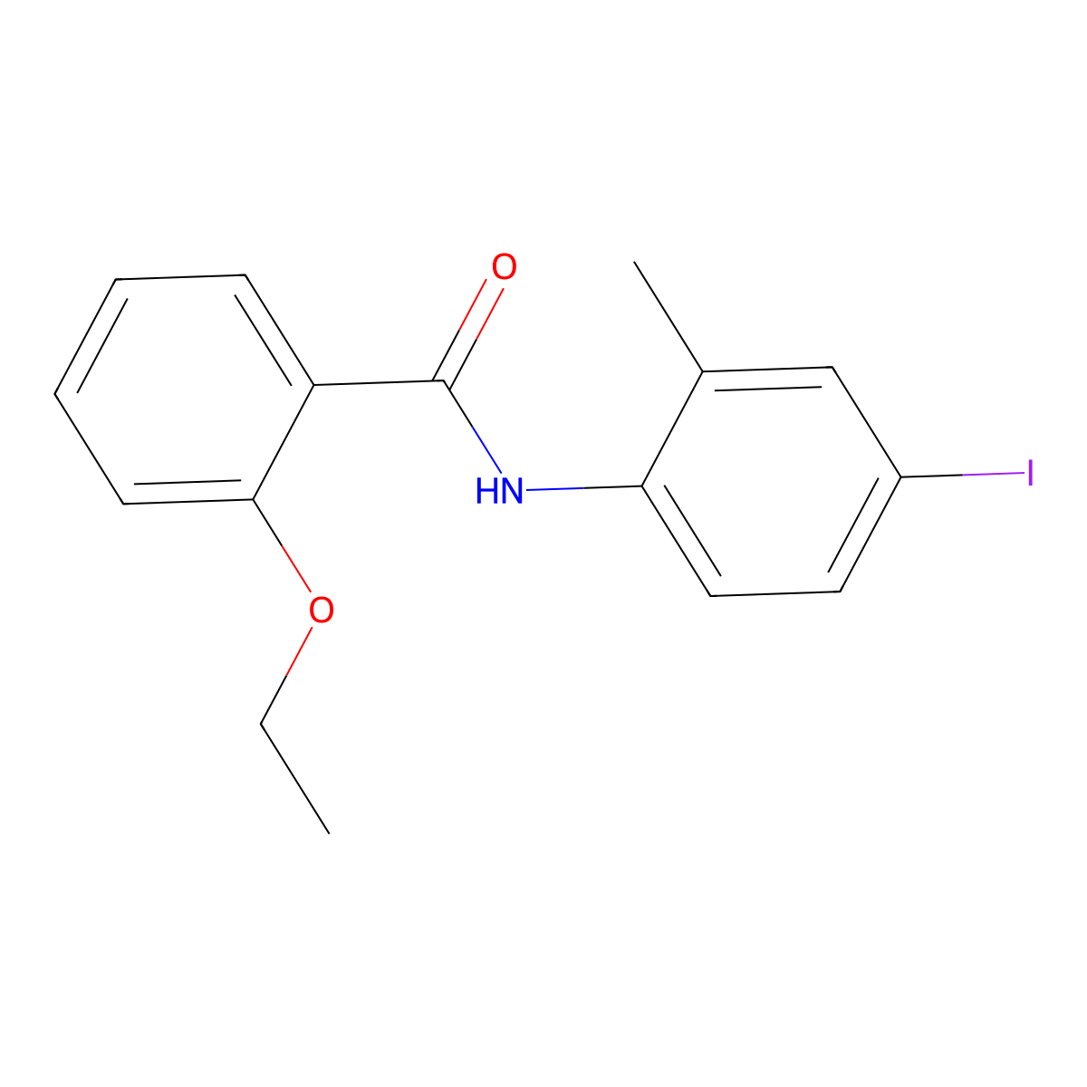 2-ethoxy-N-(4-iodo-2-methylphenyl)benzamide molecular structure, CAS 5557-24-4