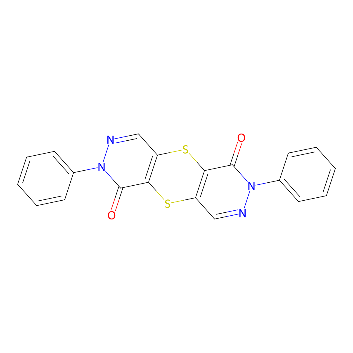 2,7-Diphenyl[1,4]dithiino[2,3-d:5,6-d']dipyridazine-1,6(2h,7h)-dione molecular structure, CAS 5557-49-3