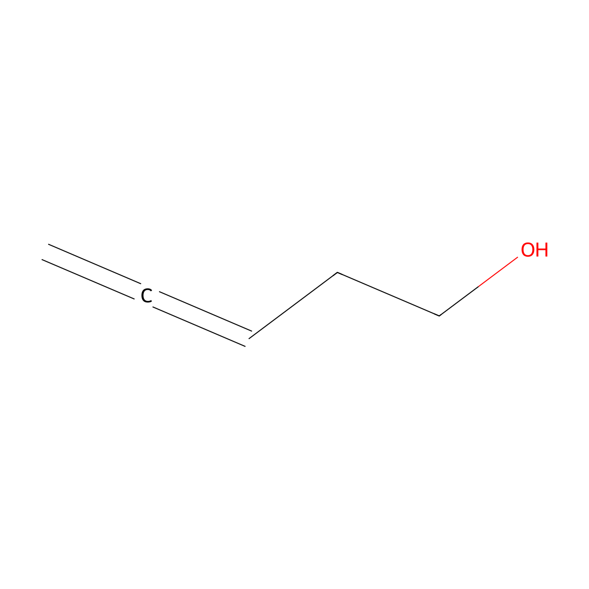 3,4-Pentadien-1-ol molecular structure, CAS 5557-87-9
