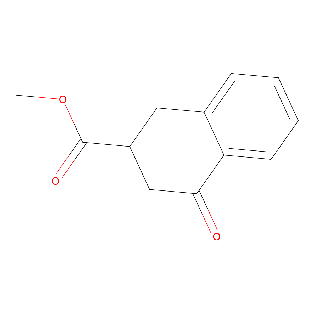 2-Naphthalenecarboxylic acid, 1,2,3,4-tetrahydro-4-oxo-, methyl ester molecular structure, CAS 55571-74-9