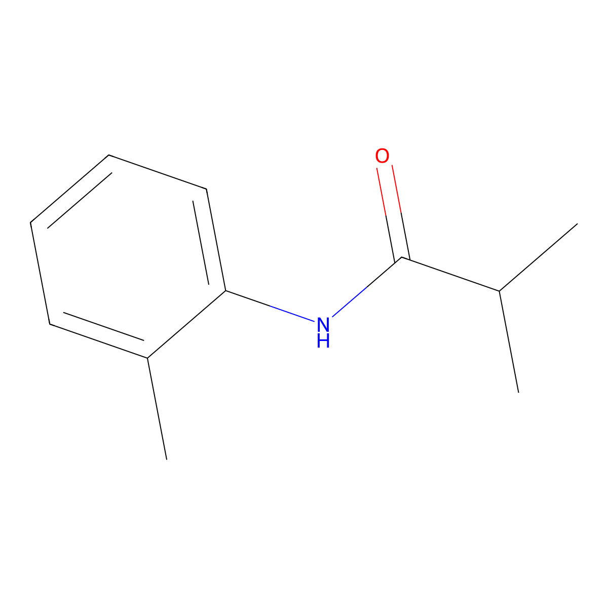 2-methyl-N-(2-methylphenyl)propanamide molecular structure, CAS 55577-63-4