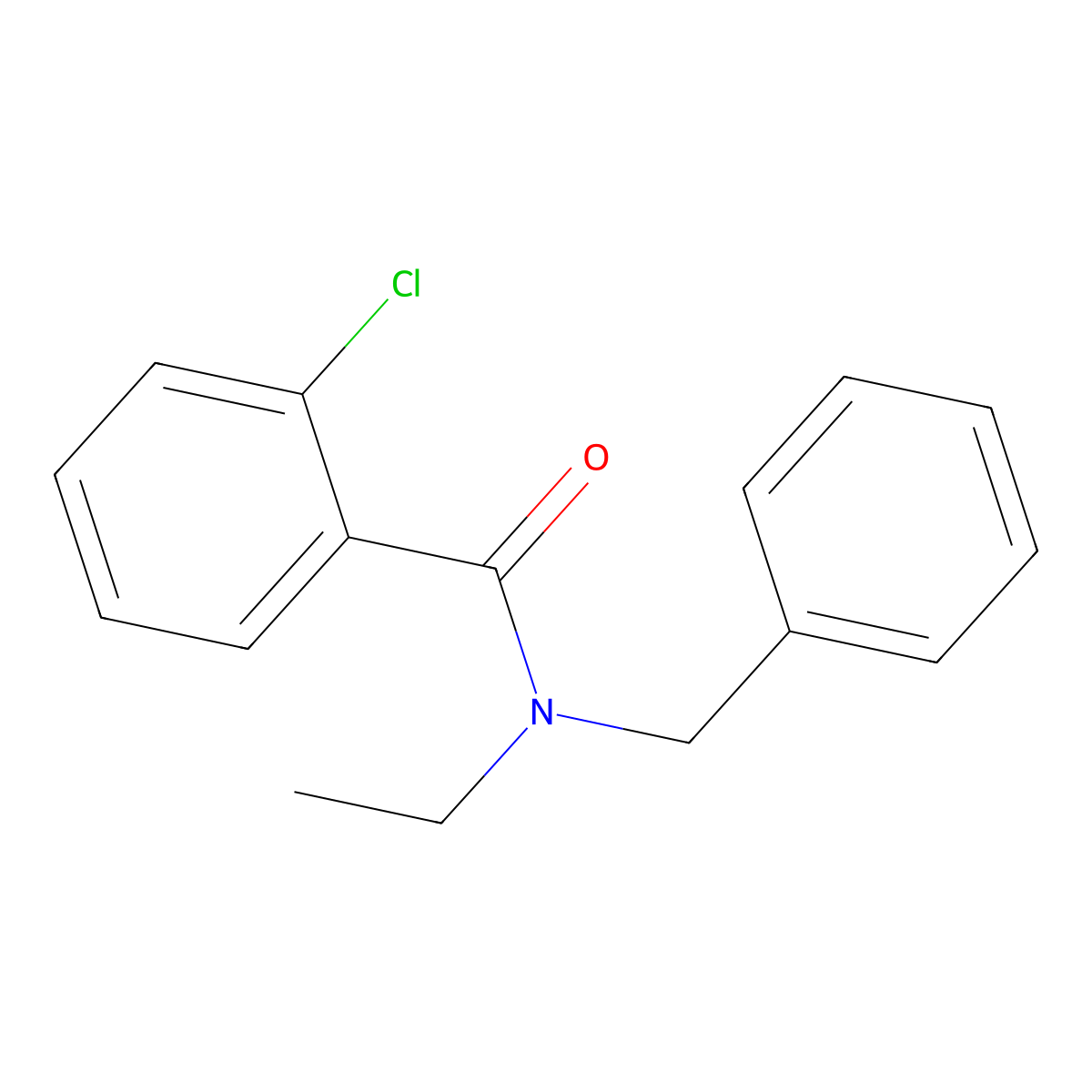 N-Benzyl-2-chloro-N-ethylbenzamide molecular structure, CAS 55578-22-8