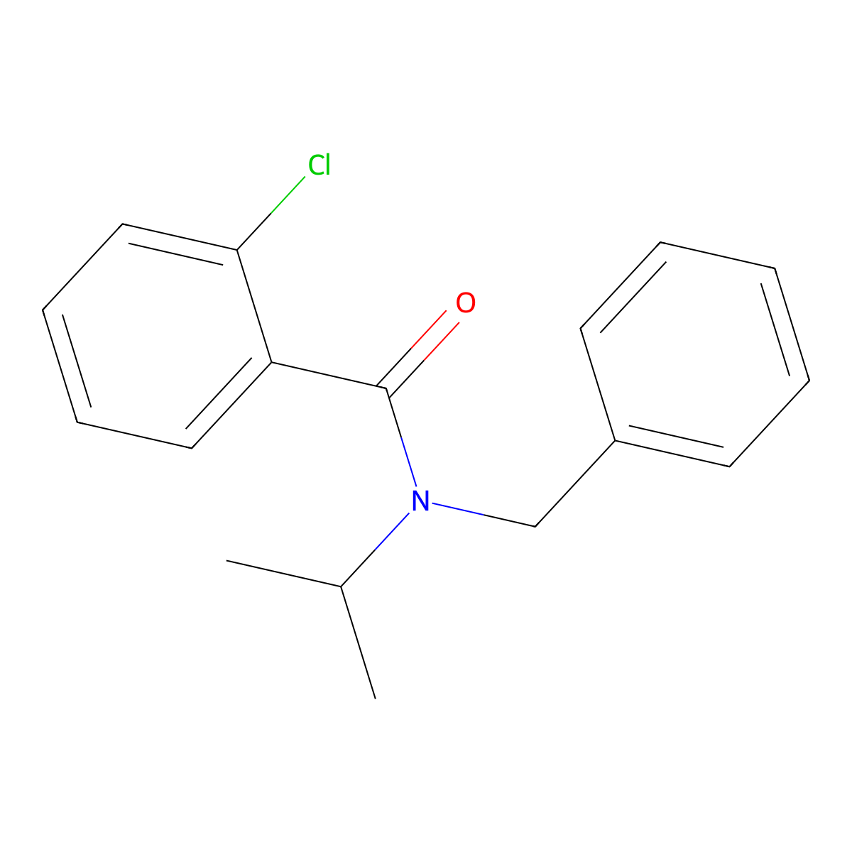 N-benzyl-2-chloro-N-isopropylbenzamide molecular structure, CAS 55578-23-9