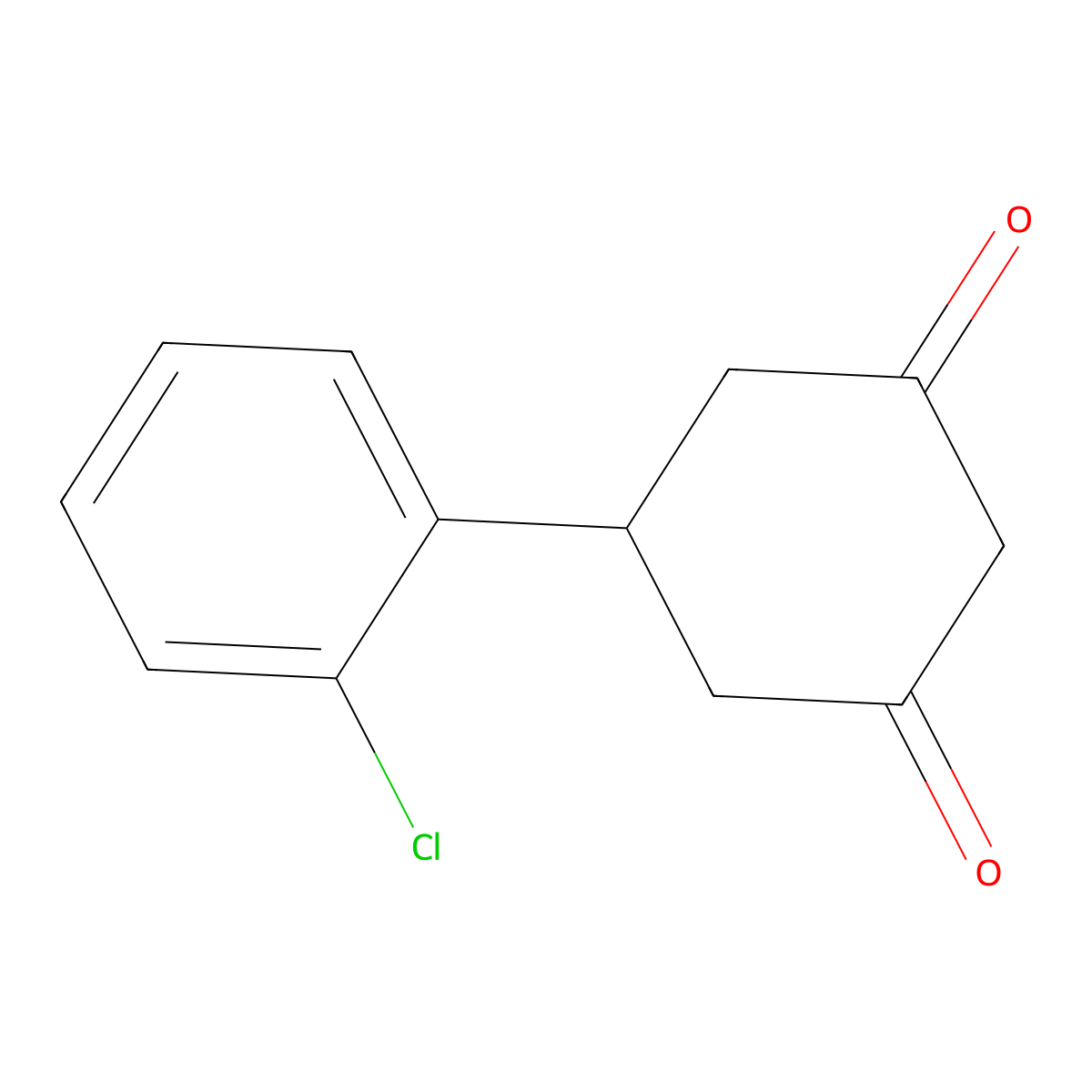 5-(2-Chlorophenyl)cyclohexane-1,3-dione molecular structure, CAS 55579-68-5