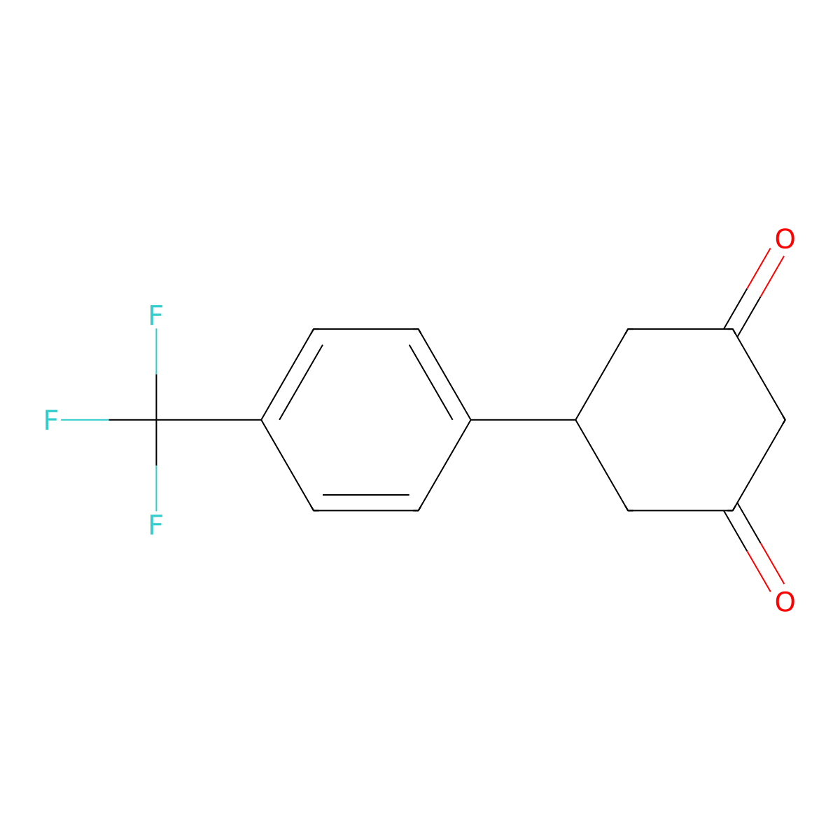 5-[4-(Trifluoromethyl)phenyl]-1,3-cyclohexanedione molecular structure, CAS 55579-69-6