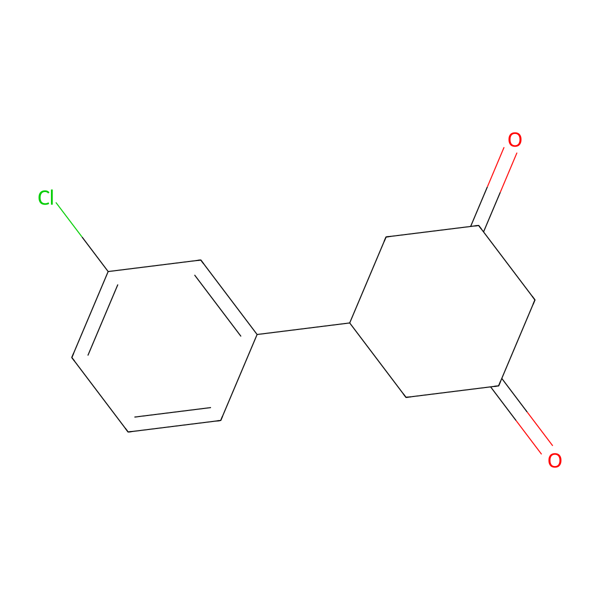 5-(3-Chlorophenyl)cyclohexane-1,3-dione molecular structure, CAS 55579-71-0