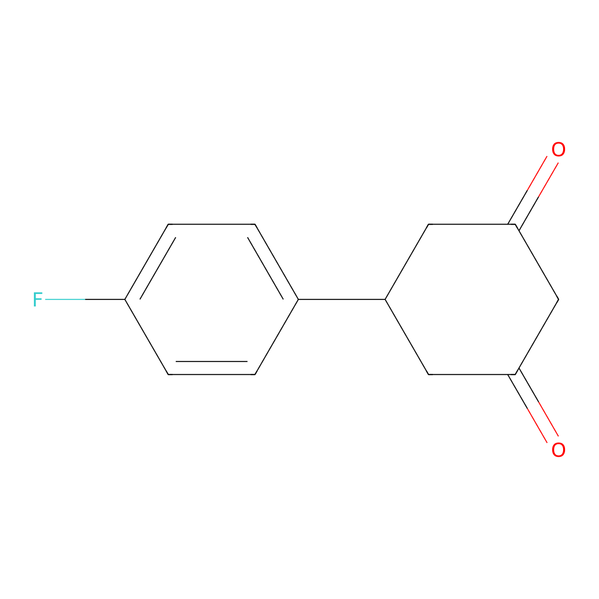5-(4-Fluorophenyl)cyclohexane-1,3-dione molecular structure, CAS 55579-72-1