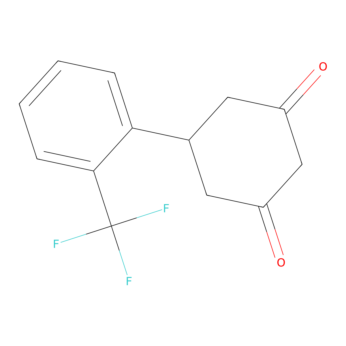 5-[2-(Trifluoromethyl)phenyl]-1,3-cyclohexanedione molecular structure, CAS 55579-73-2