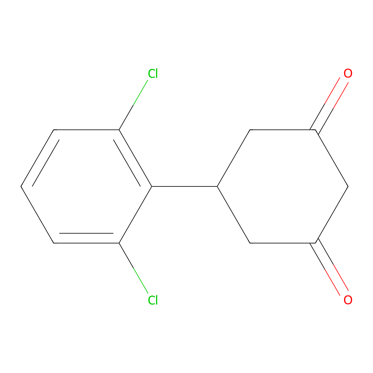 5-(2,6-Dichlorophenyl)cyclohexane-1,3-dione molecular structure, CAS 55579-74-3