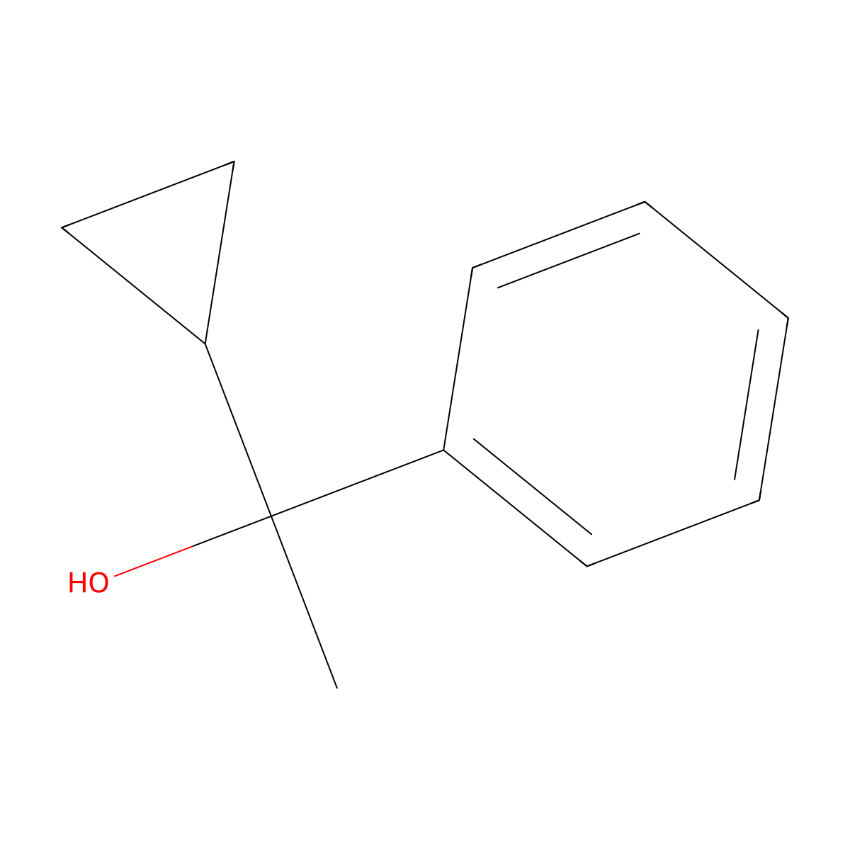 alpha-Cyclopropyl-alpha-methylbenzenemethanol molecular structure, CAS 5558-04-3