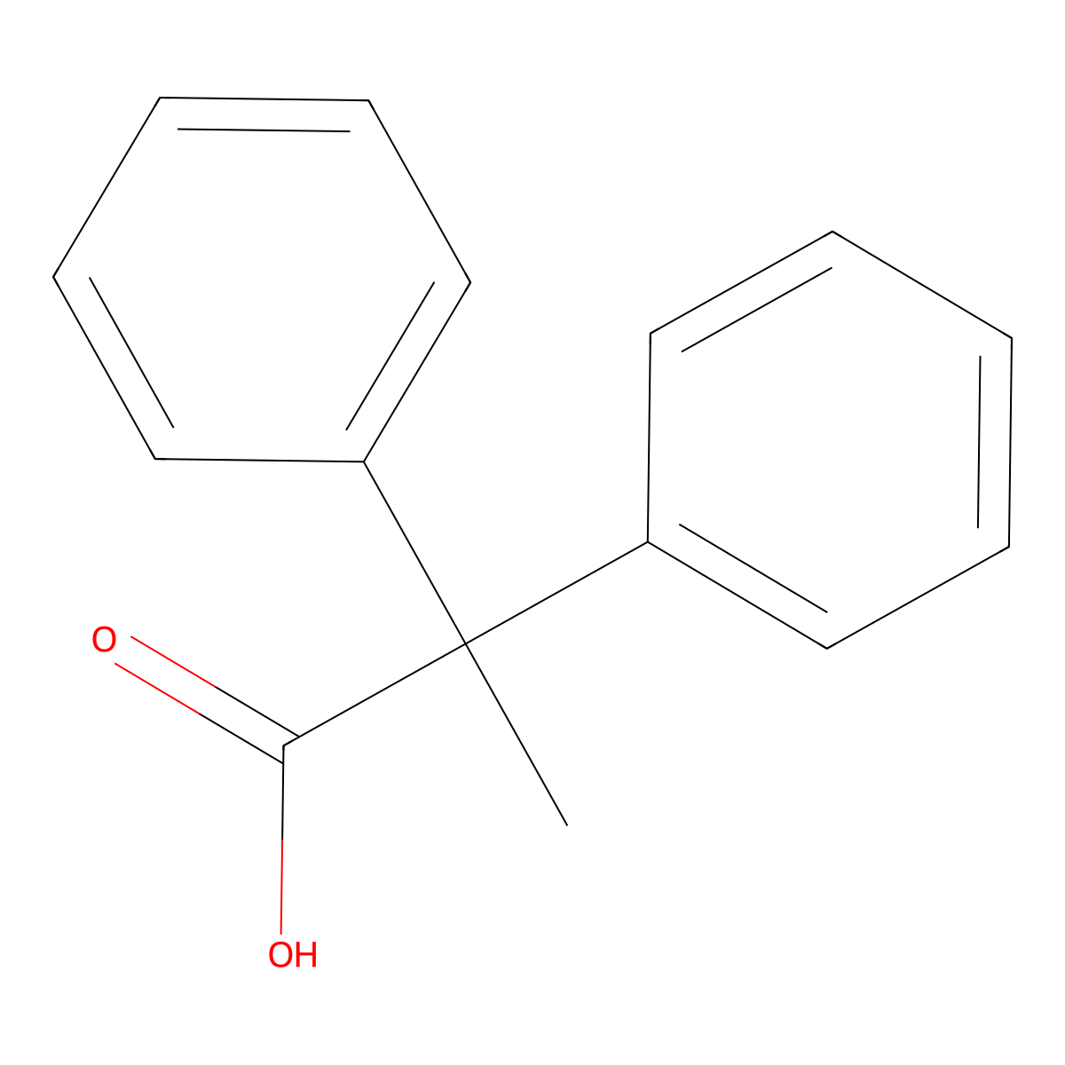 2,2-Diphenylpropionic acid molecular structure, CAS 5558-66-7
