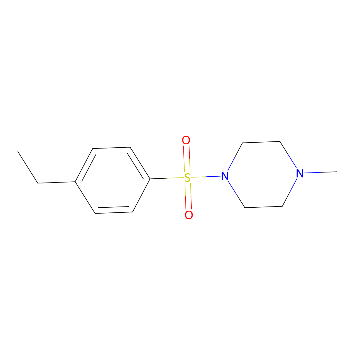 1-[(4-Ethylphenyl)sulfonyl]-4-methylpiperazine molecular structure, CAS 5558-79-2