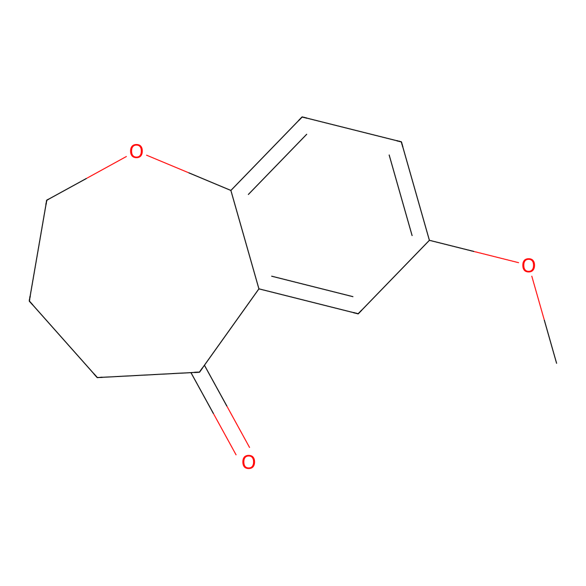 7-Methoxy-2,3,4,5-tetrahydro-1-benzoxepin-5-one molecular structure, CAS 55580-00-2
