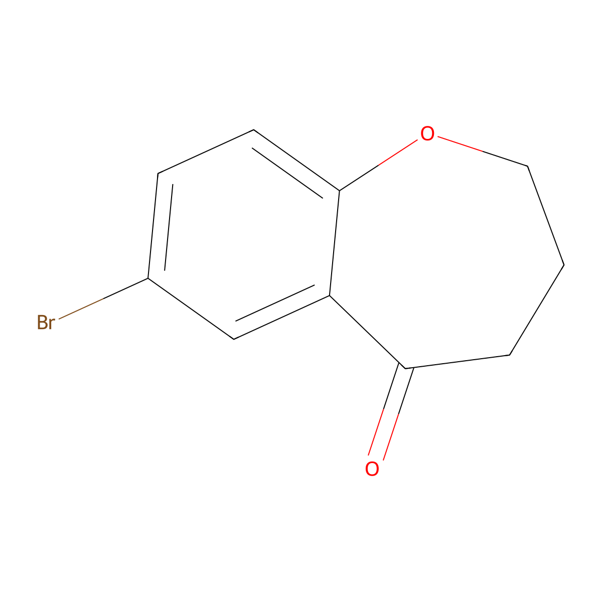 7-Bromo-3,4-dihydro-1-benzoxepin-5(2H)-one molecular structure, CAS 55580-08-0