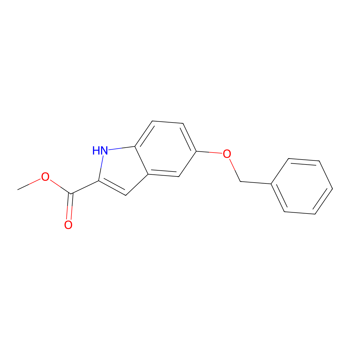 Methyl 5-(Benzyloxy)-1H-indole-2-carboxylate molecular structure, CAS 55581-41-4