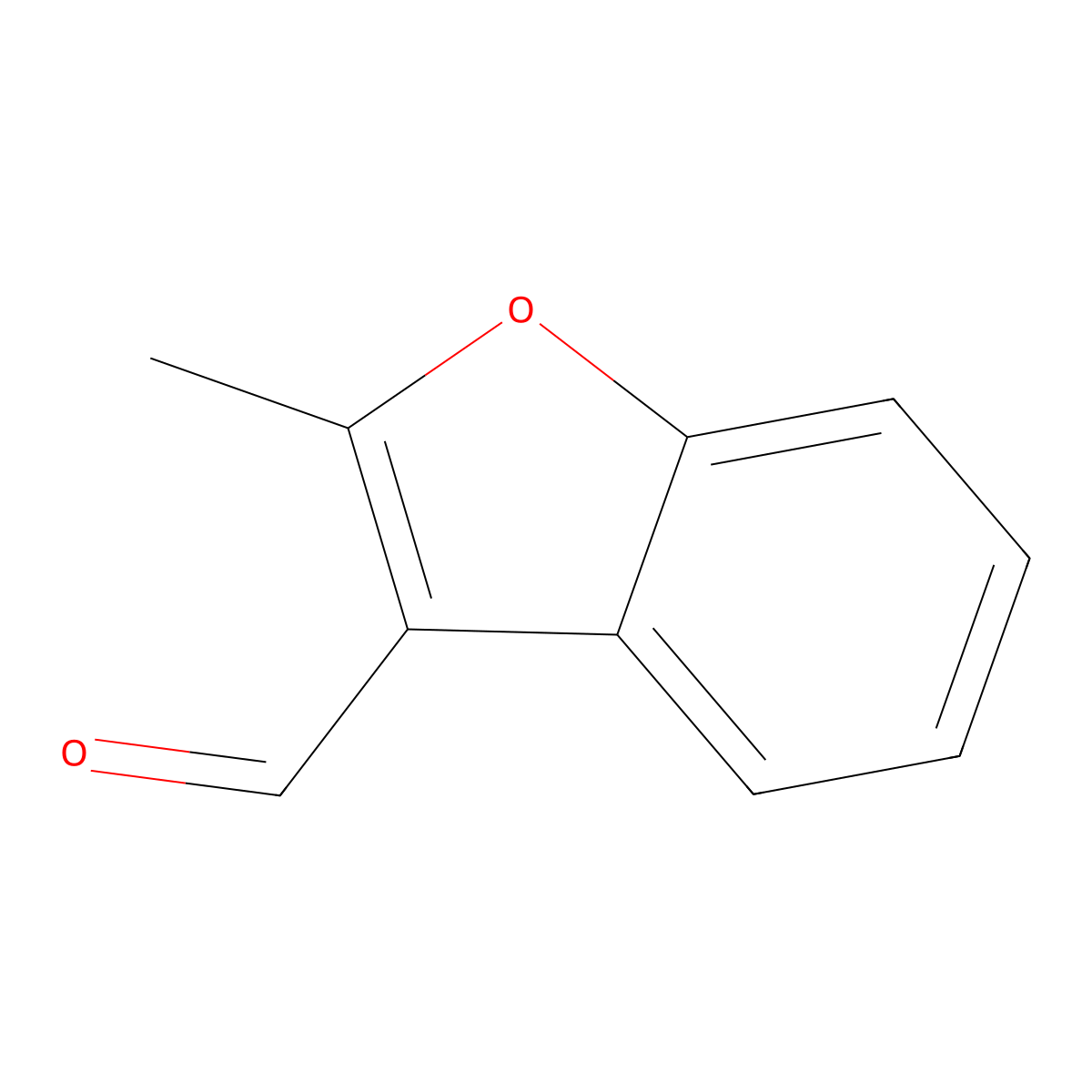 2-Methylbenzofuran-3-carbaldehyde molecular structure, CAS 55581-61-8