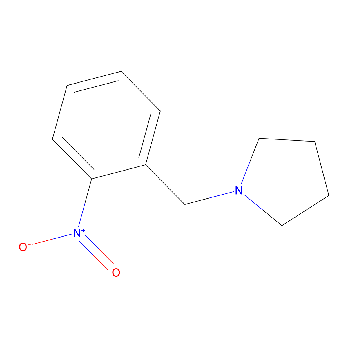 1-(2-Nitrobenzyl)pyrrolidine molecular structure, CAS 55581-63-0
