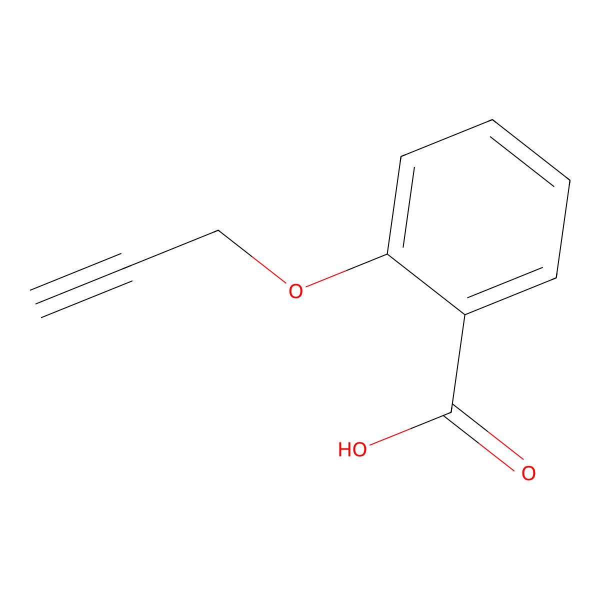 2-(Prop-2-yn-1-yloxy)benzoic acid molecular structure, CAS 55582-31-5
