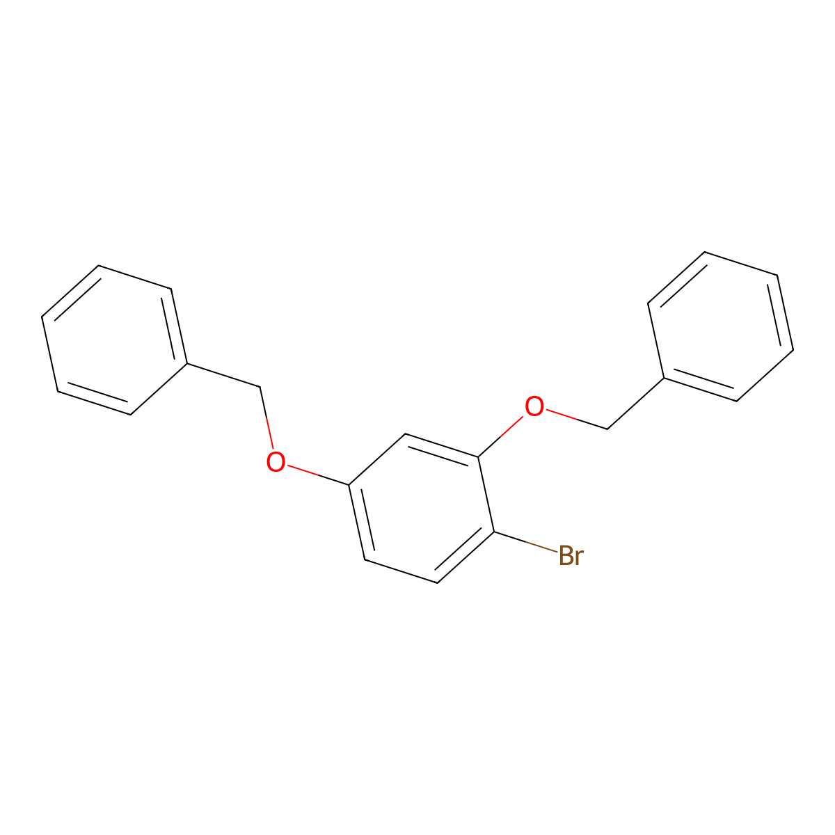 Benzene, 1-bromo-2,4-bis(phenylmethoxy)- molecular structure, CAS 55583-11-4