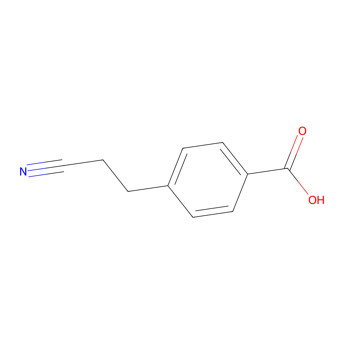 4-(2-Cyanoethyl)benzoic acid molecular structure, CAS 55584-01-5