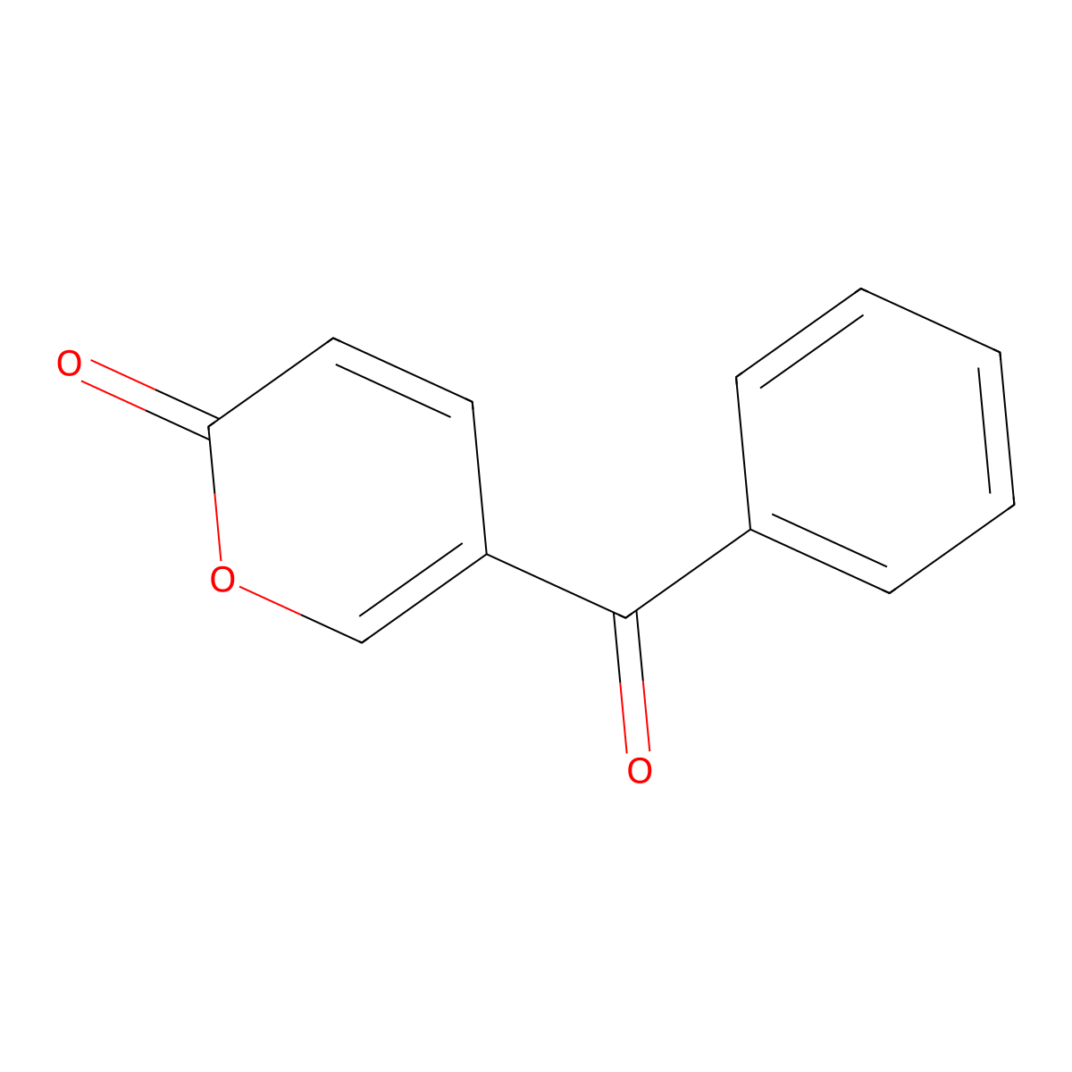 2H-Pyran-2-one, 5-benzoyl- molecular structure, CAS 55588-79-9