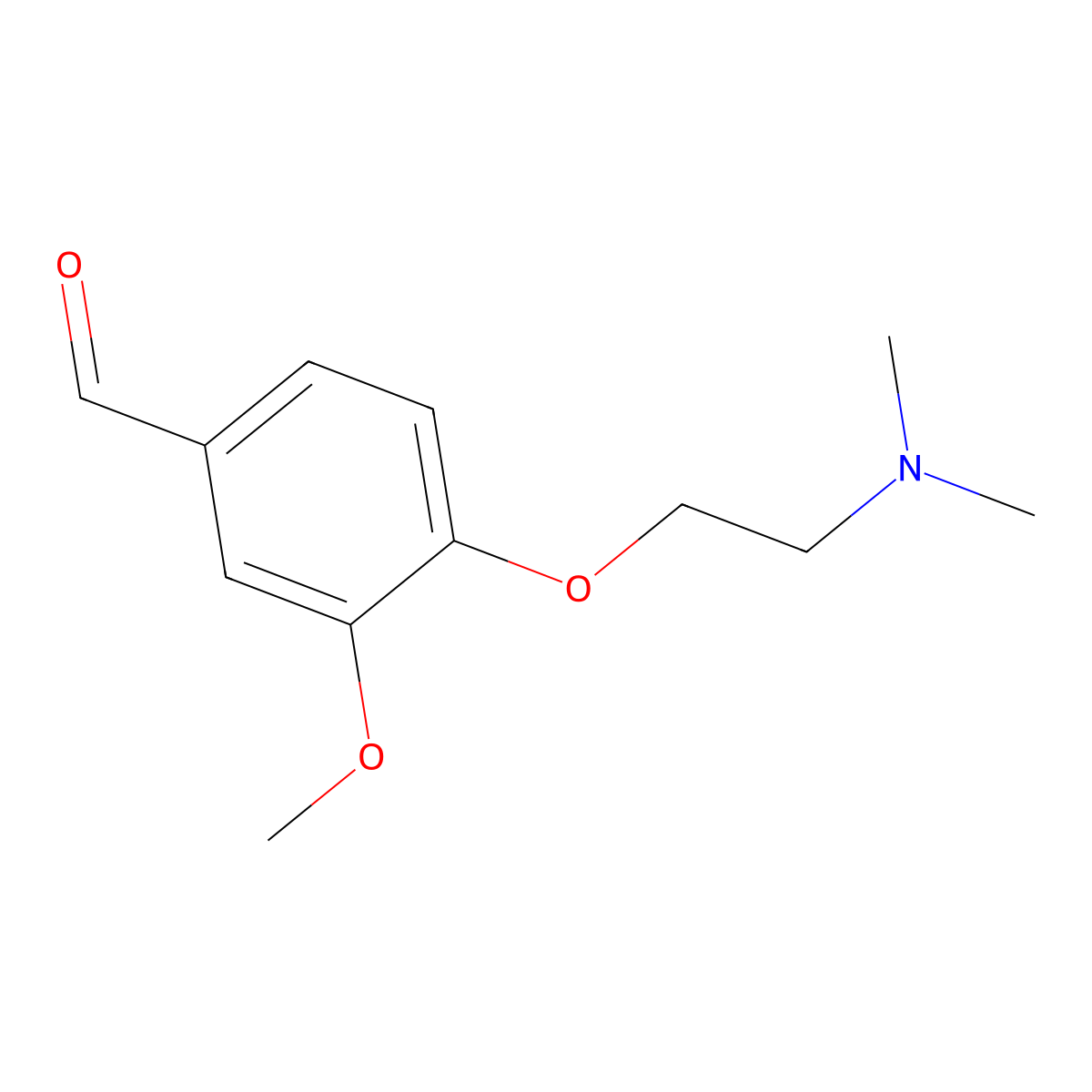 4-[2-(Dimethylamino)ethoxy]-3-methoxybenzaldehyde molecular structure, CAS 55589-46-3
