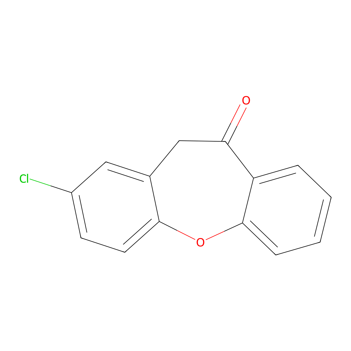 2-Chlorodibenzo[b,f]oxepin-10(11h)-one molecular structure, CAS 55595-54-5