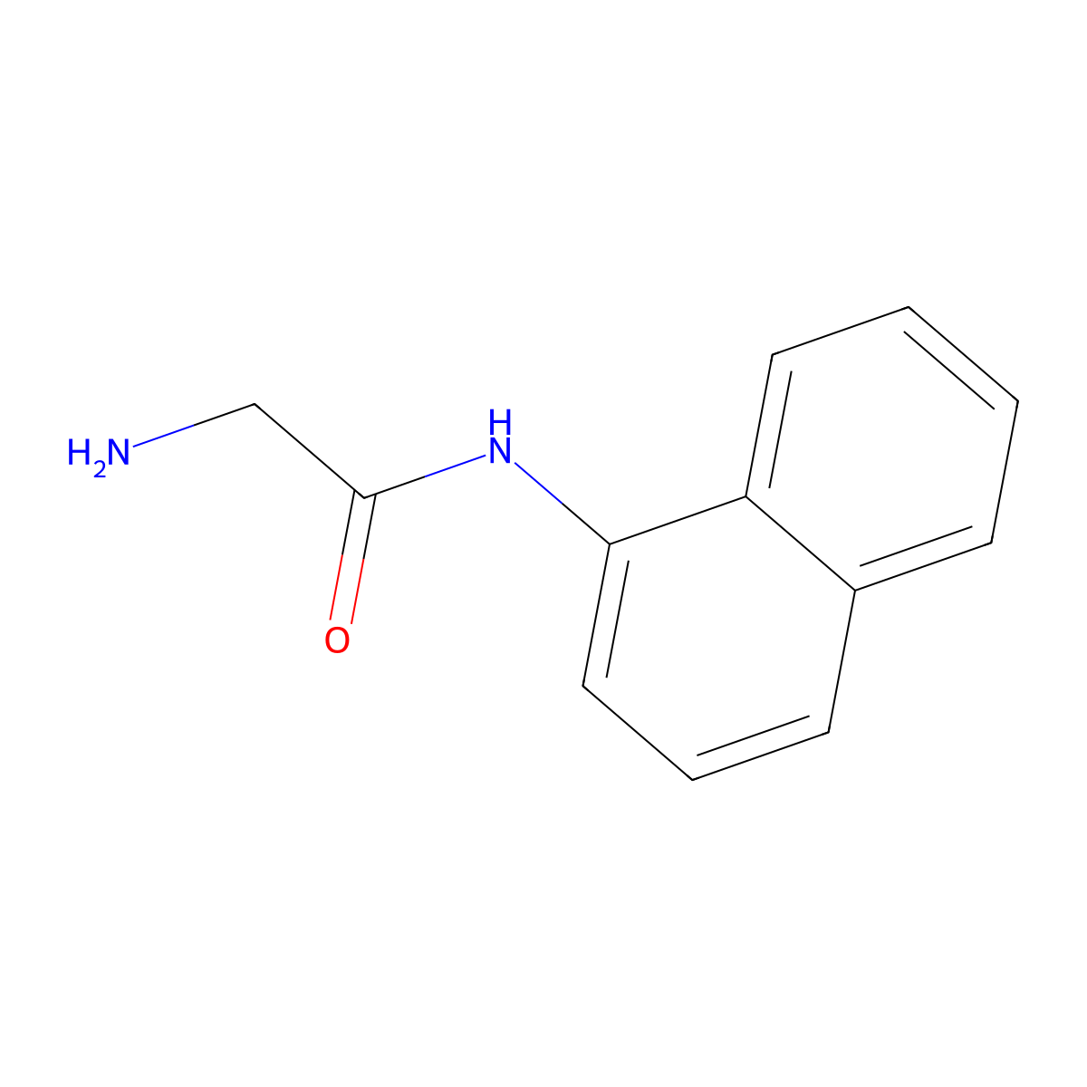 2-Amino-N-(naphthalen-1-YL)acetamide molecular structure, CAS 55596-42-4