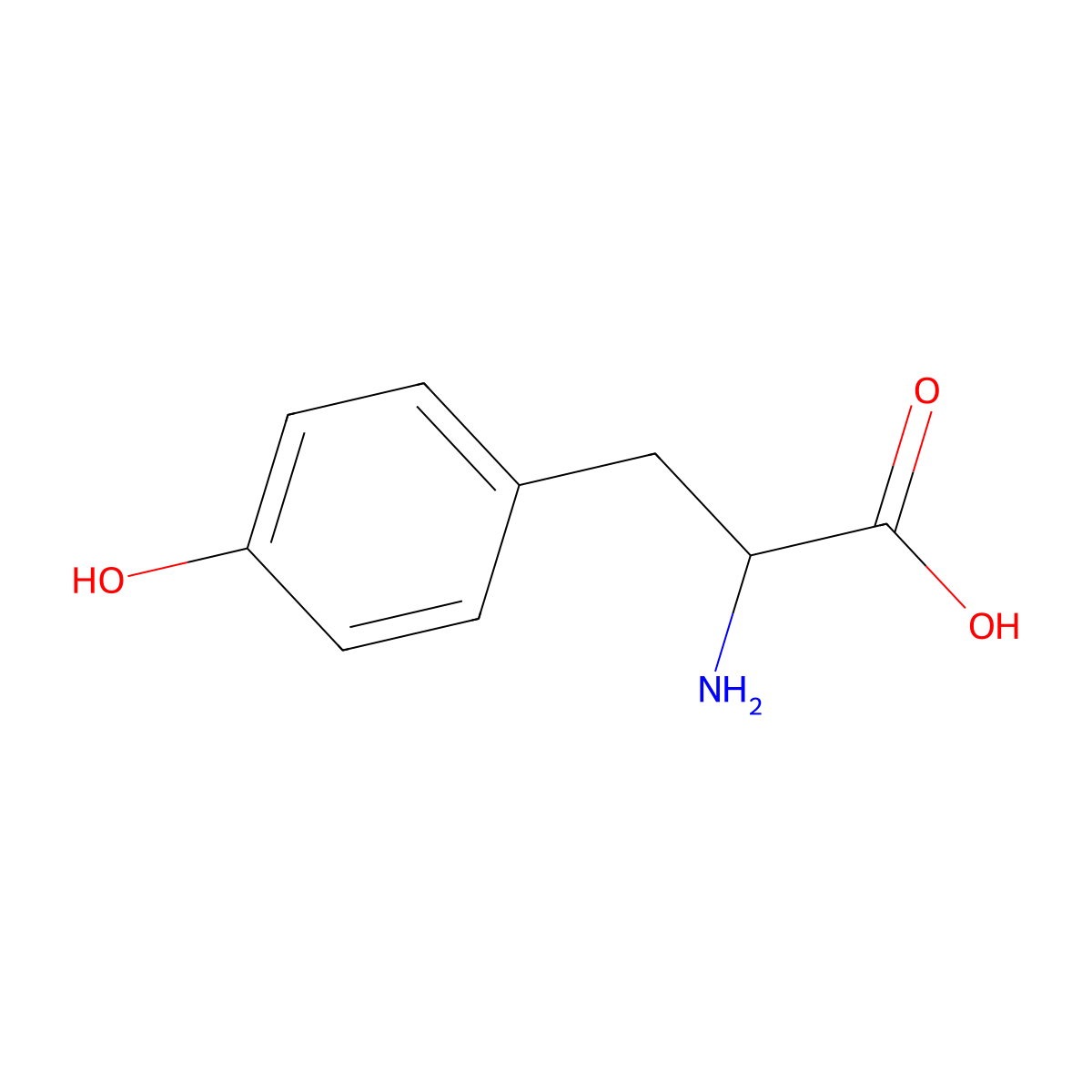DL-Tyrosine molecular structure, CAS 556-03-6