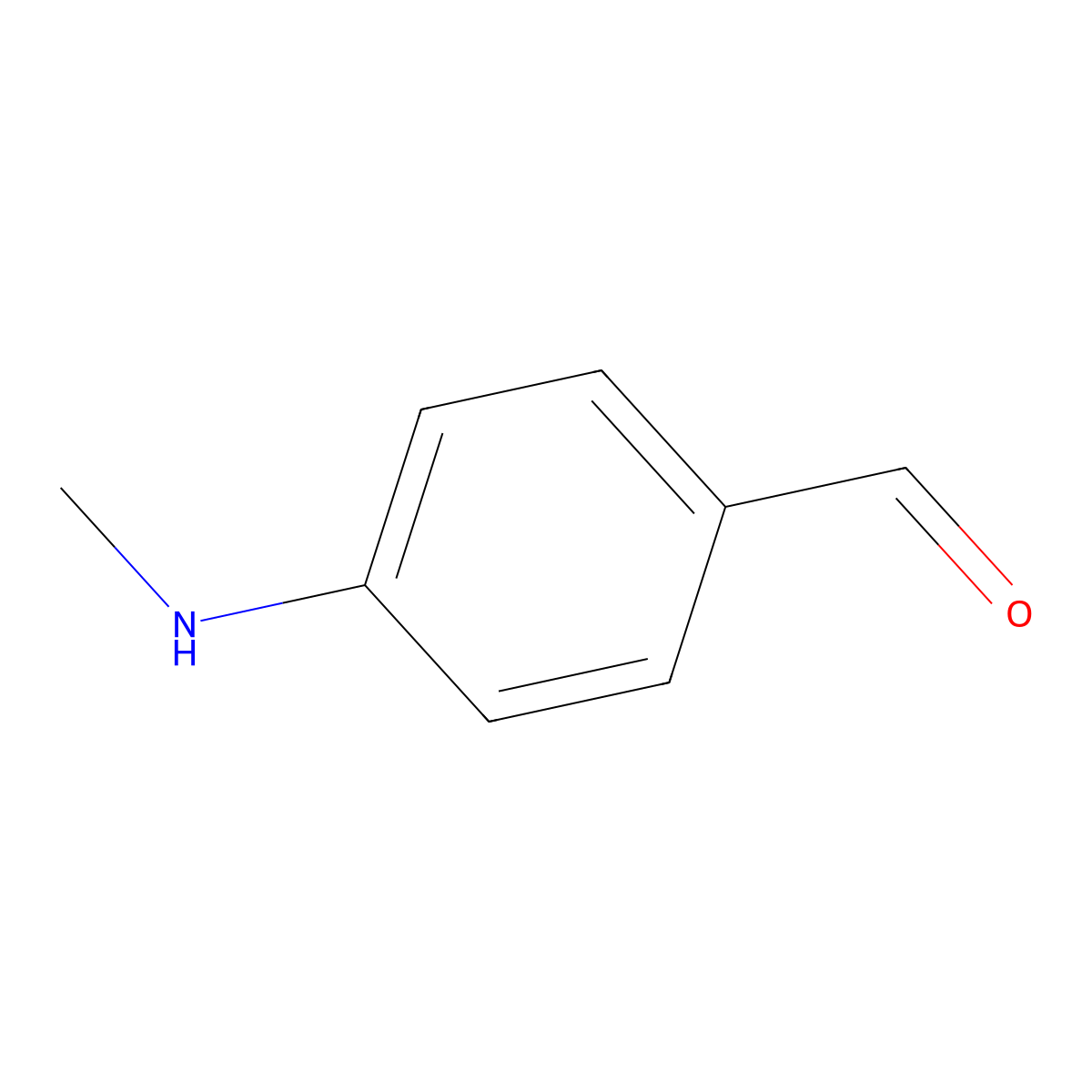 Benzaldehyde, 4-(methylamino)- molecular structure, CAS 556-21-8