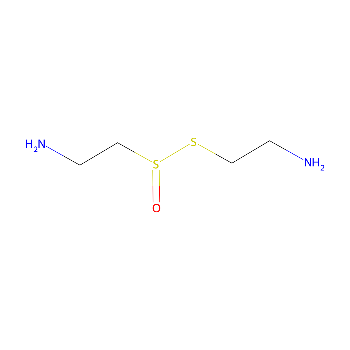 2-[(2-Aminoethanesulfinyl)sulfanyl]ethan-1-amine molecular structure, CAS 556-31-0
