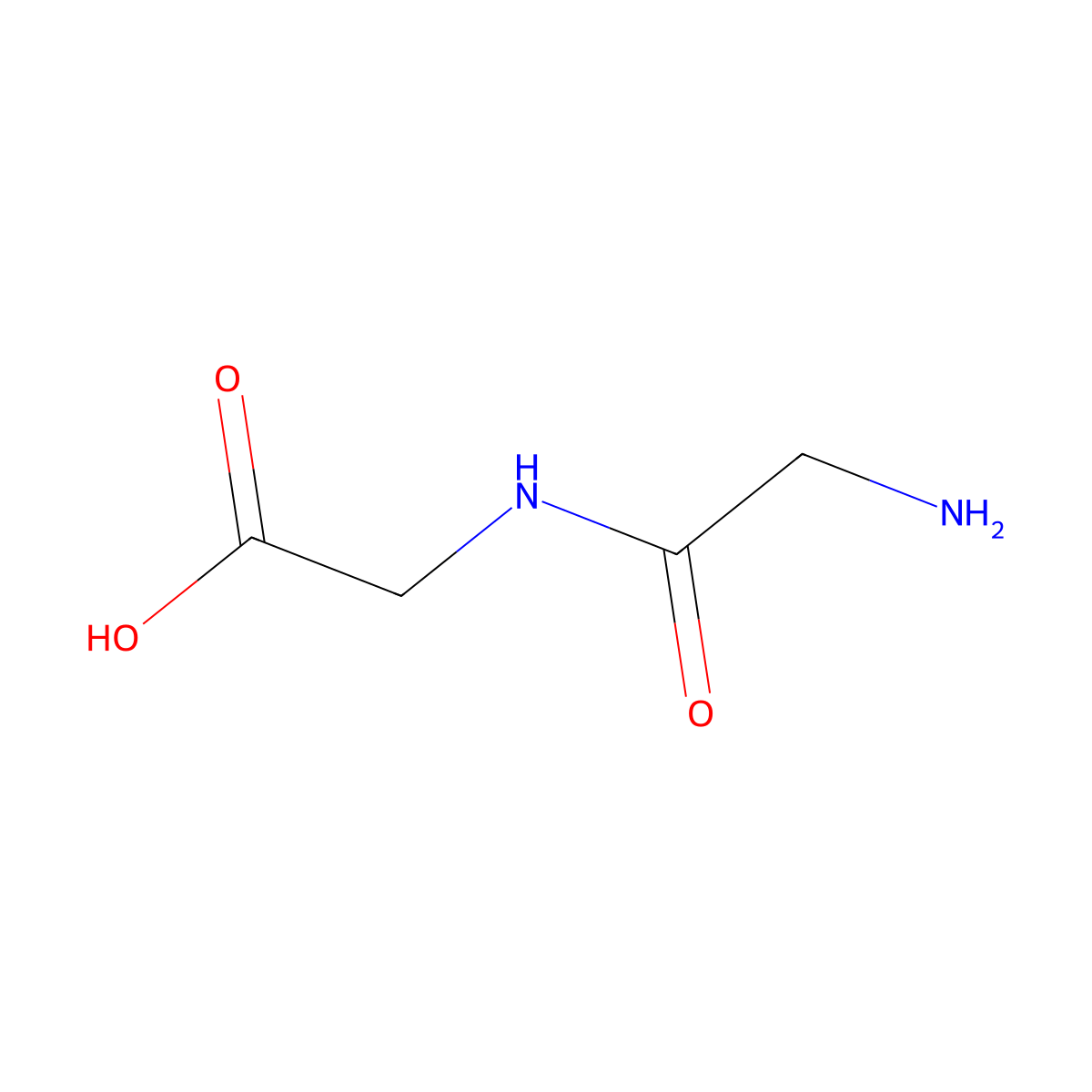 Glycylglycine molecular structure, CAS 556-50-3