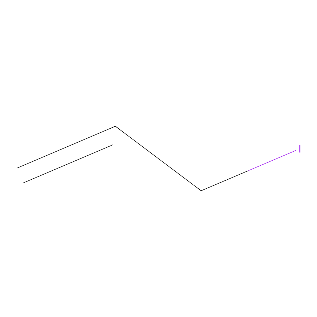 Allyl iodide molecular structure, CAS 556-56-9