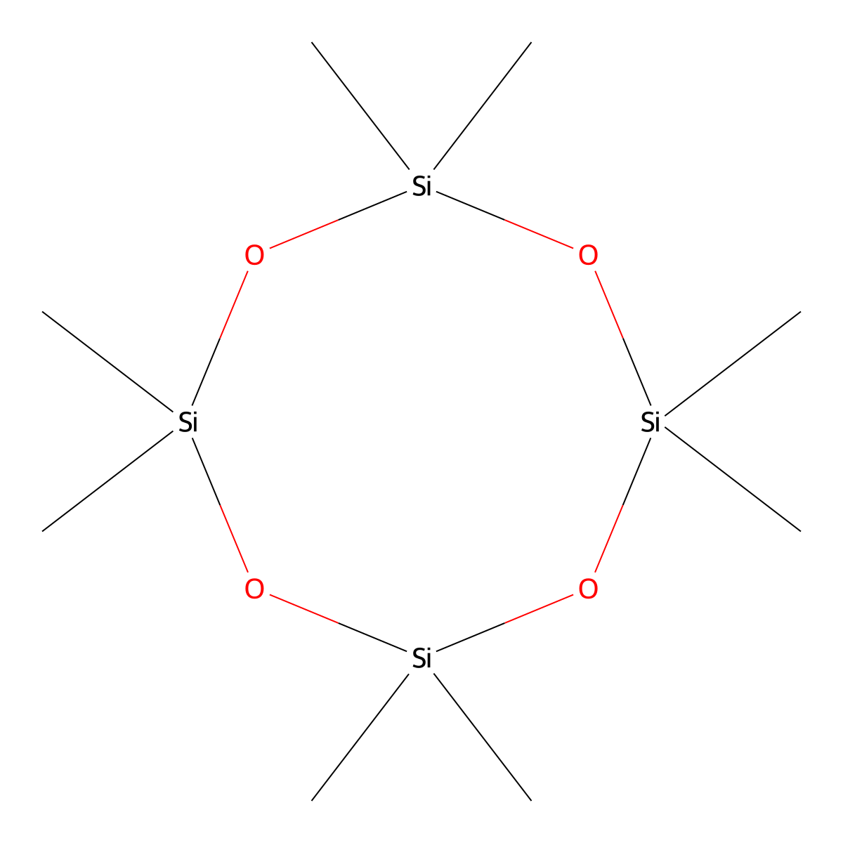 Octamethylcyclotetrasiloxane molecular structure, CAS 556-67-2