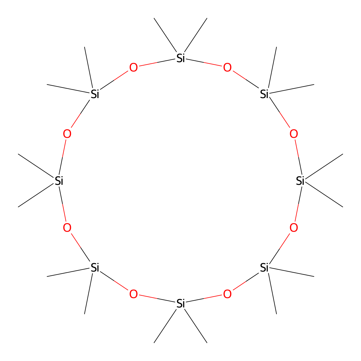 Hexadecamethylcyclooctasiloxane molecular structure, CAS 556-68-3