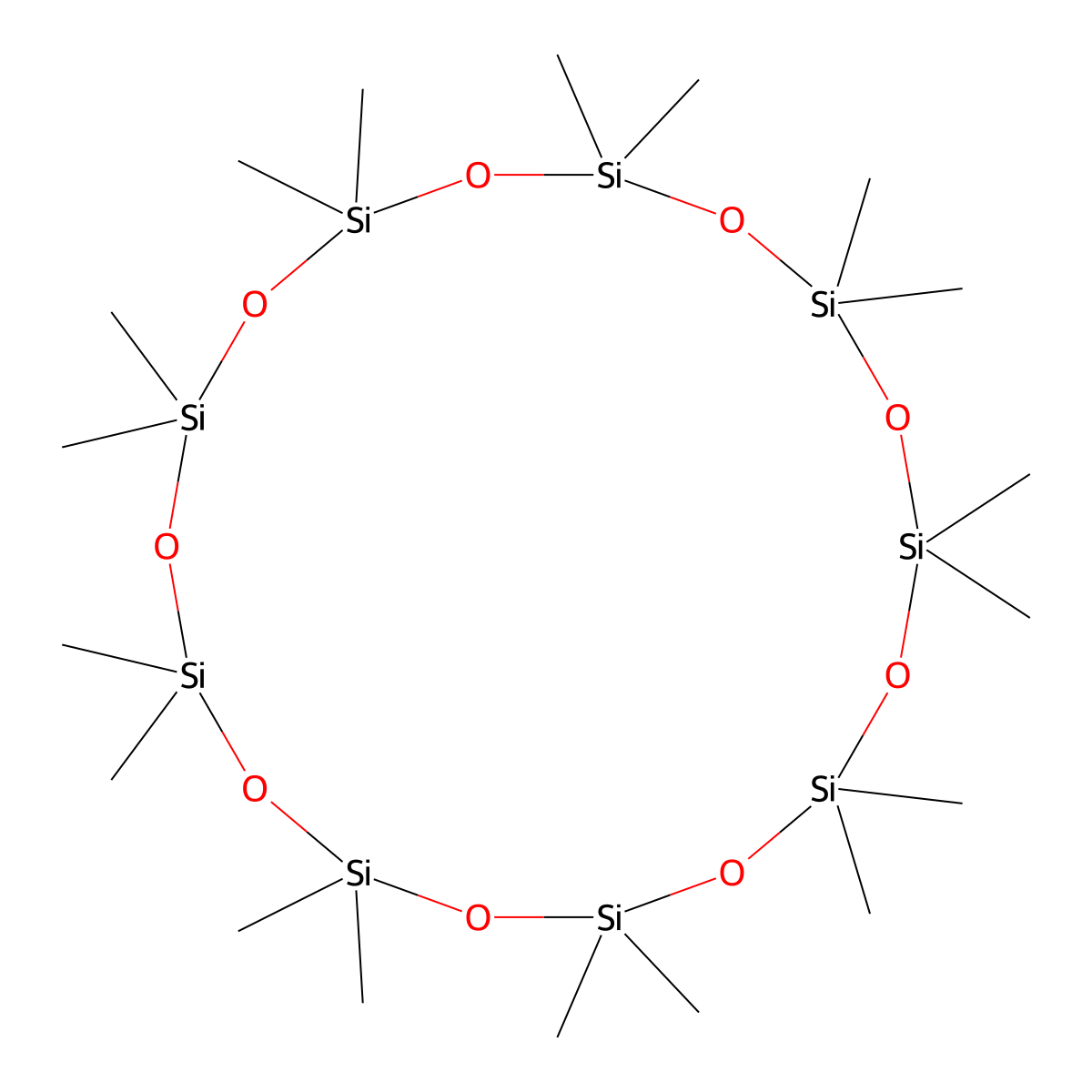 Octadecamethylcyclononasiloxane molecular structure, CAS 556-71-8