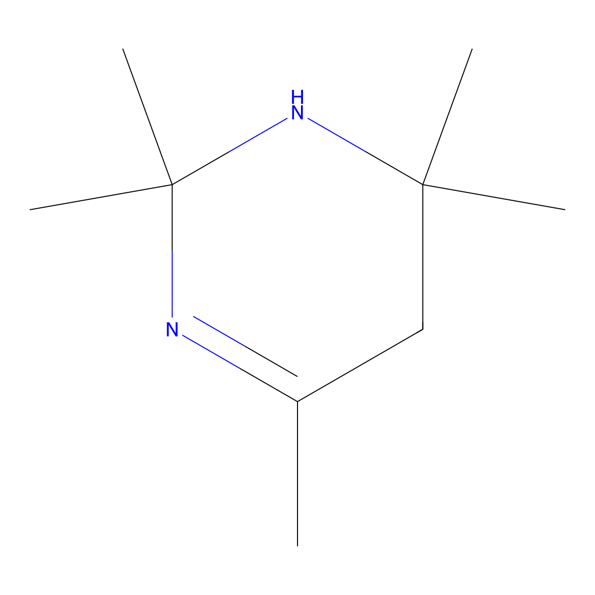 Acetonin molecular structure, CAS 556-72-9