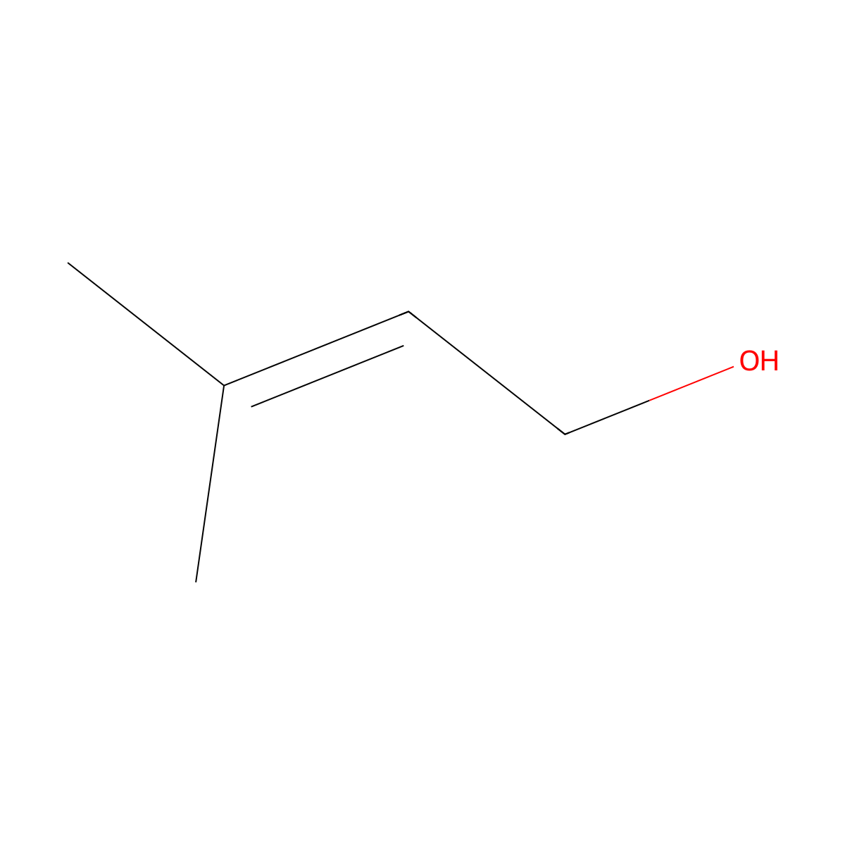 3-Methyl-2-buten-1-OL molecular structure, CAS 556-82-1
