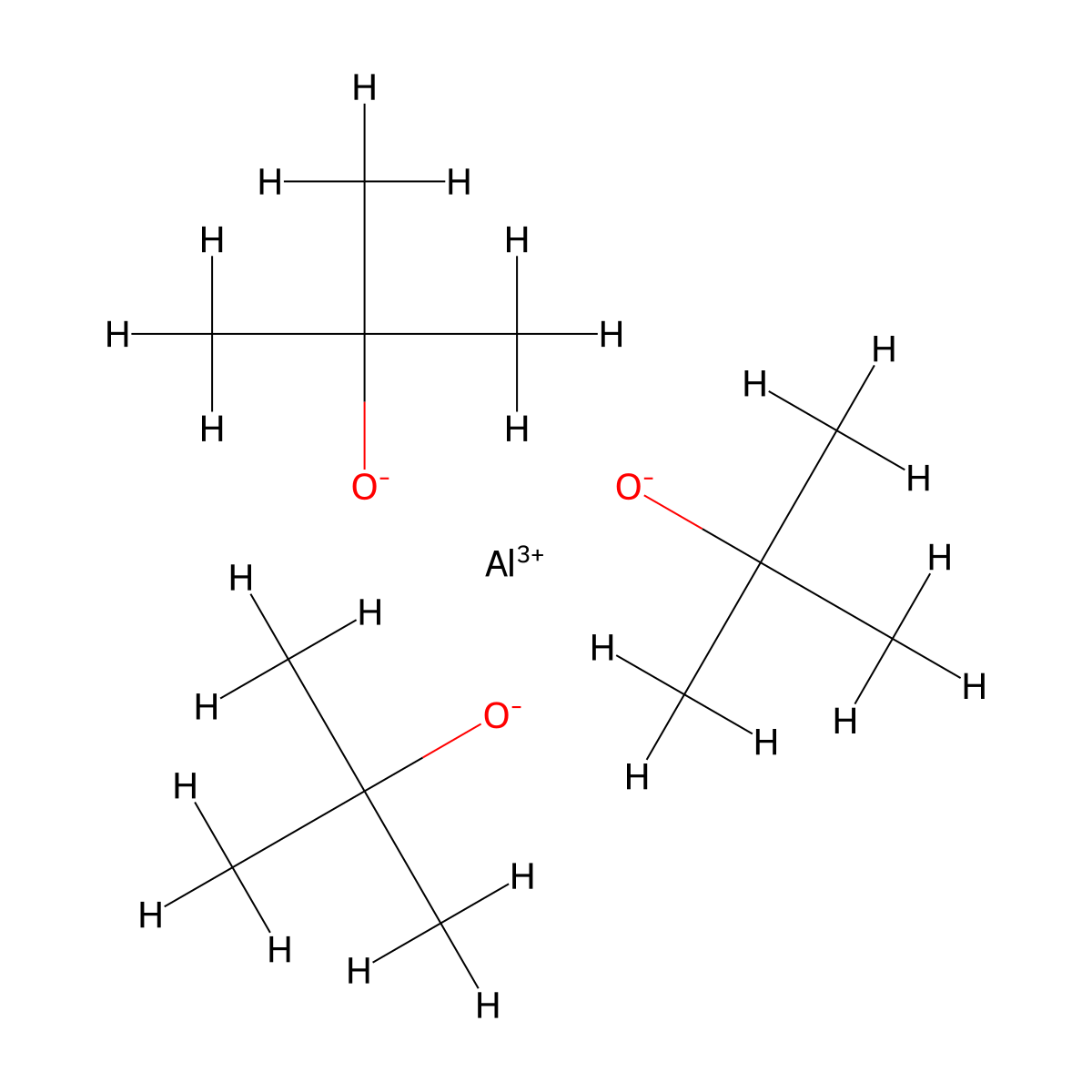 Aluminum tert-butoxide molecular structure, CAS 556-91-2
