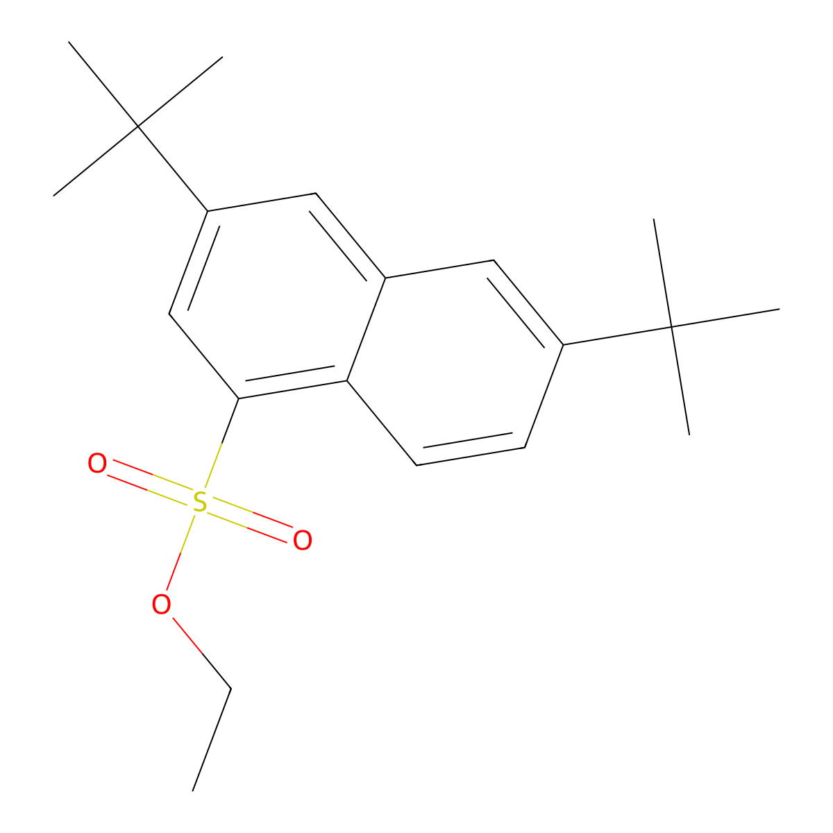 Ethyl 3,6-bis(1,1-dimethylethyl)-1-naphthalenesulfonate molecular structure, CAS 5560-69-0