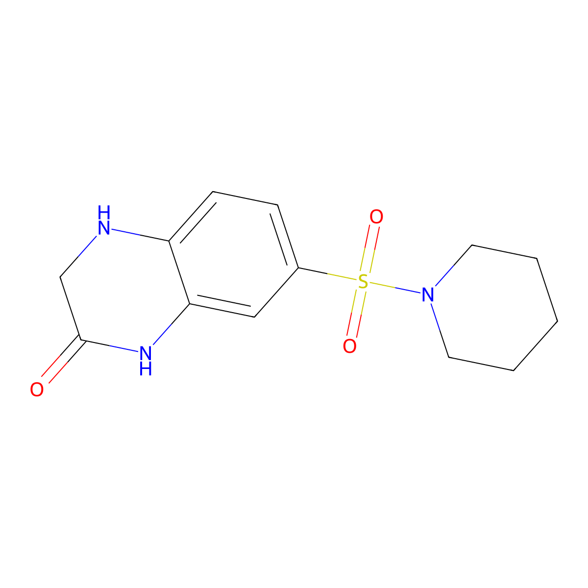 7-(Piperidine-1-sulfonyl)-1,2,3,4-tetrahydroquinoxalin-2-one molecular structure, CAS 556007-03-5