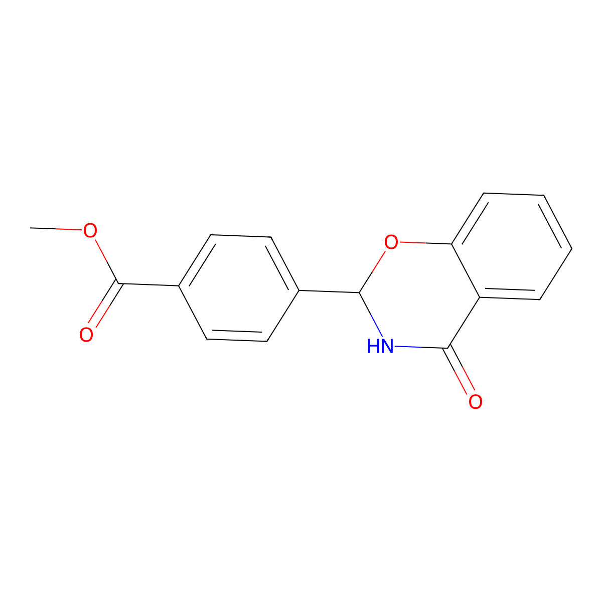 Methyl 4-(4-oxo-2,3-dihydro-1,3-benzoxazin-2-yl)benzoate molecular structure, CAS 556007-08-0