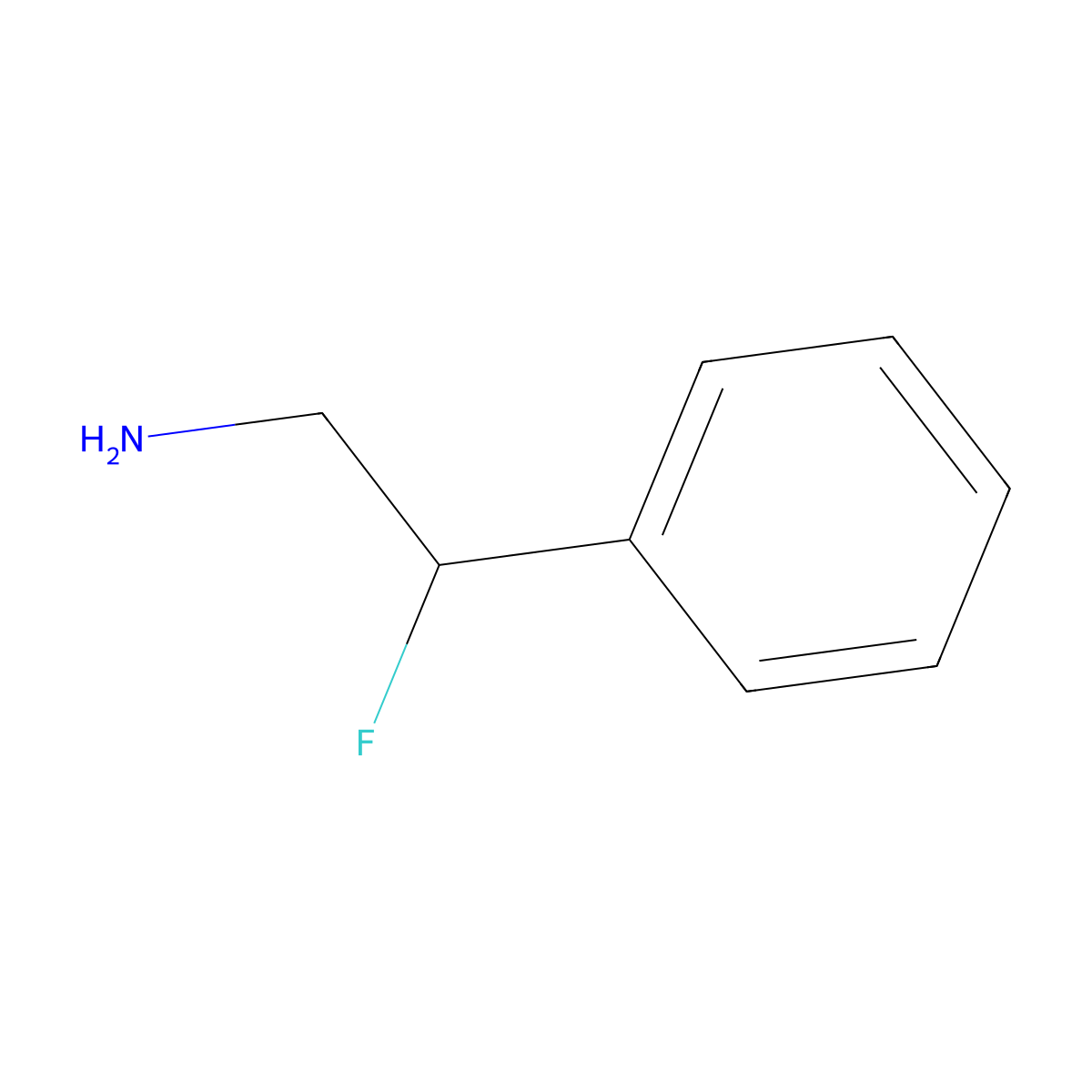 2-Fluoro-2-phenylethan-1-amine molecular structure, CAS 55601-20-2