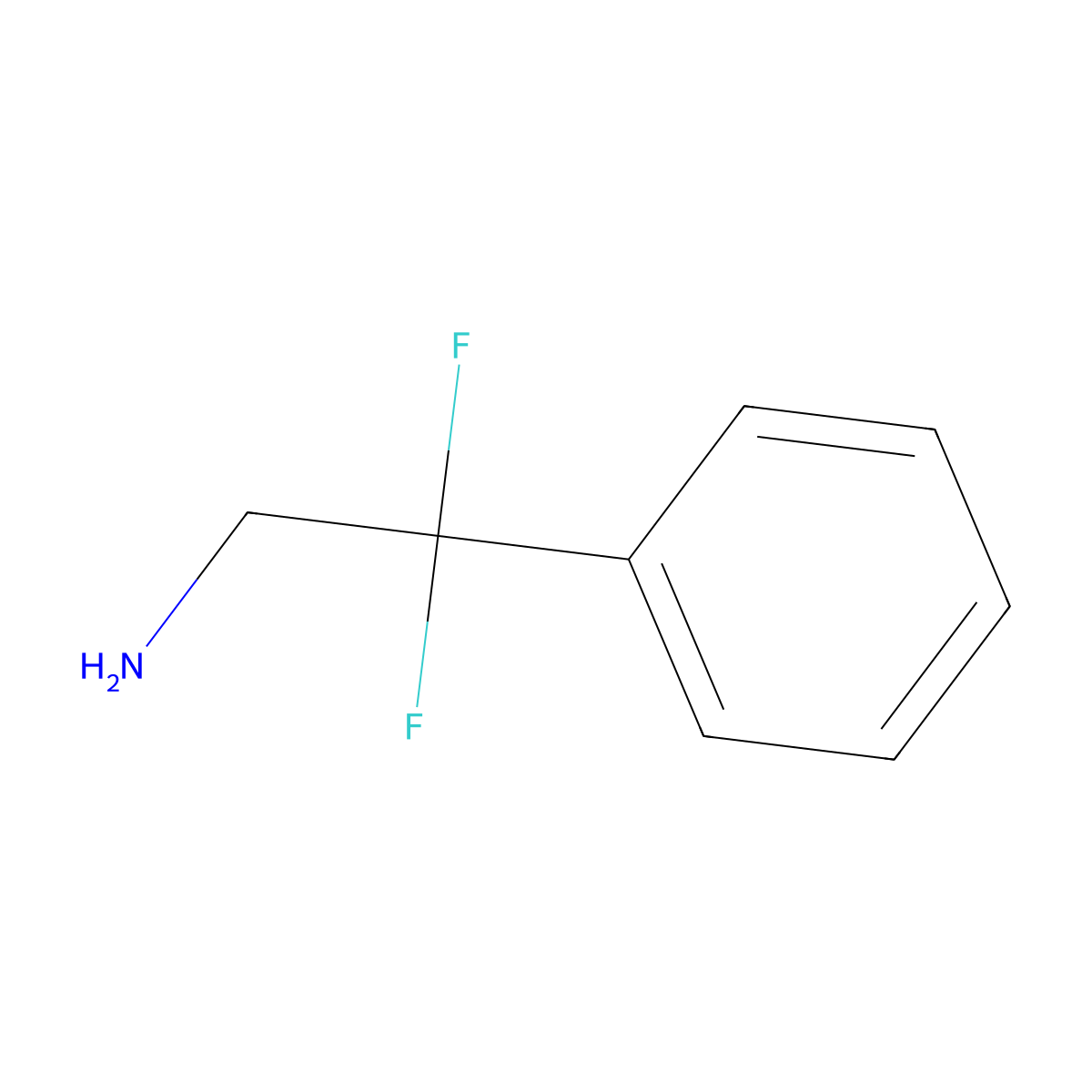 2,2-Difluoro-2-phenylethylamine molecular structure, CAS 55601-21-3